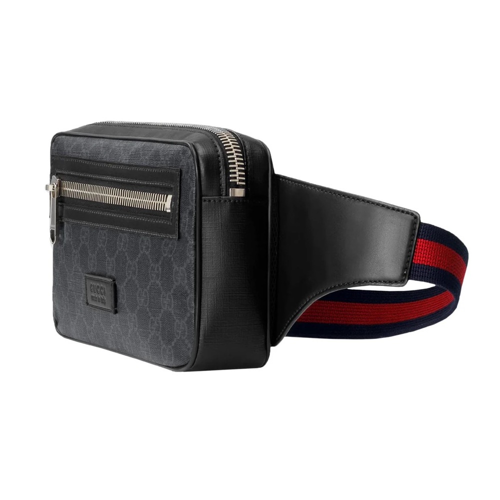 Gucci GG Black Belt Bag with Sleek Design and Adjustable Strap 🆕